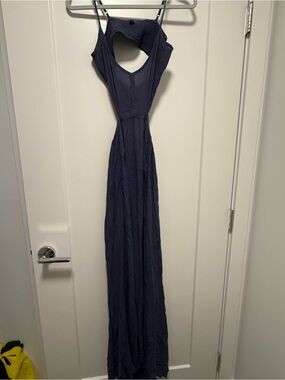 aerie Navy Cutout-Back Maxi Dress
